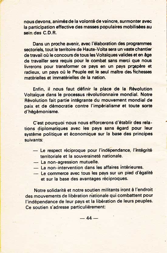 Discours d'orientation politique Thomas Sankara, DOP, 2 octobre 1983