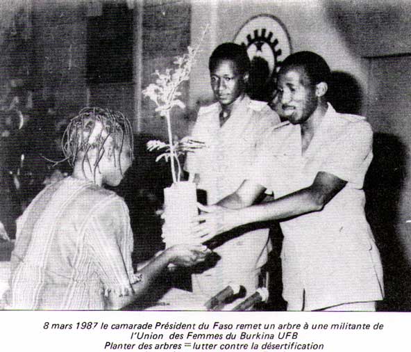 Journée internationale de la femme, Burkina Faso, Thomas Sankara, 8 mars 1987
