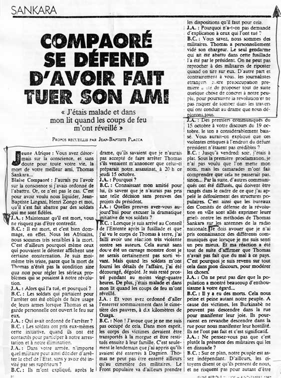 Jeune Afrique, 4 novembre 1987