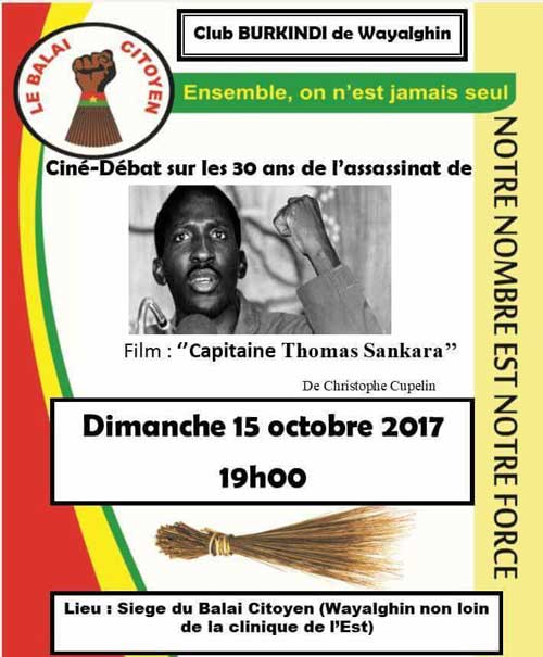 Ouagadougou, Burkina Faso, 15 octobre 2017