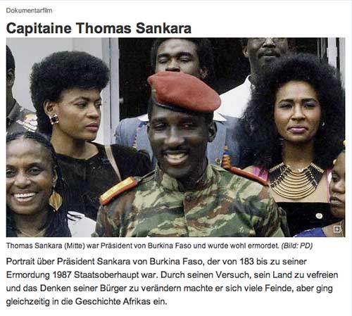 Capitaine Thomas Sankara luzernerzeitung.ch, 18.06.2015