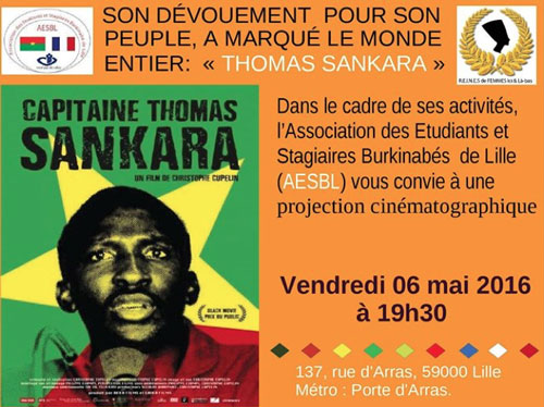 Association des Etudiants et Stagiaires Burkinabés de Lille (AESBL) 137 rue d'Arras, Lille, France, 6 mai 2016