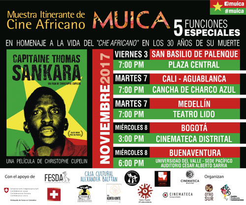  Homenaje a Thomas Sankara en 5 ciudades de Colombia