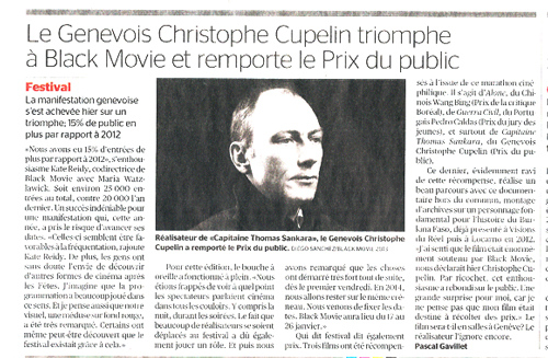 « Un film coup de poing » Tribune de Genève, Pascal Gavillet, 28 janvier 2013