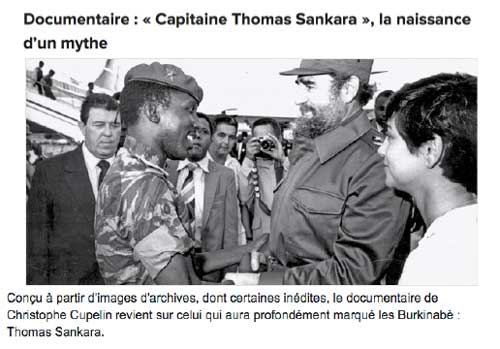 Documentaire : "Capitaine Thomas Sankara", la naissance d'un mythe Jeune Afrique.com, 25 novembre 2015