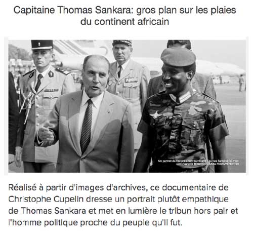 Capitaine Thomas Sankara: gros plan sur les plaies du continent africain lexpress.fr, Eric Libiot, 25 novembre 2015