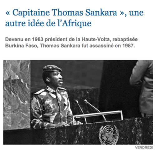 Capitaine Thomas Sankara La Croix.fr, 29 novembre 2015