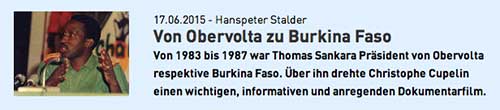 Von Obervolta zu Burkina Faso seniorweb.ch, Hanspeter Stalder, 17.06.2015