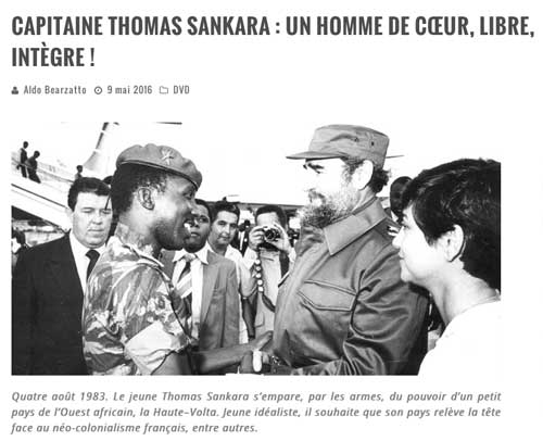 Capitaine Thomas Sankara : Un homme de coeur, libre, intègre ! daily-movies, Aldo Bearzatto 9 mai 2016